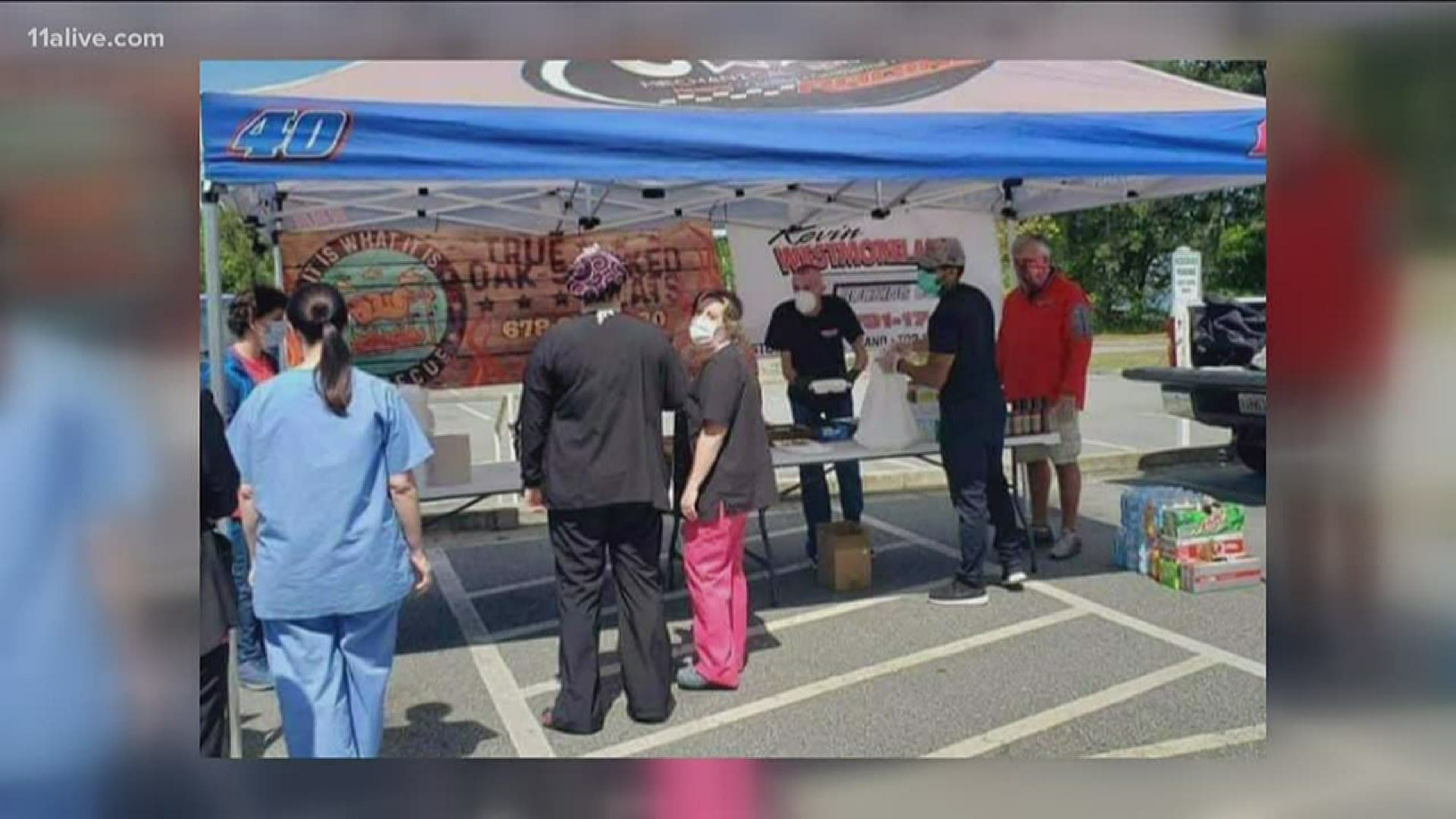 They said they wanted to show their appreciation to healthcare workers.