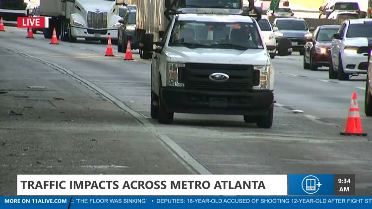 Traffic Alert: Emergency road work on I-285 NB causing delays in DeKalb ...