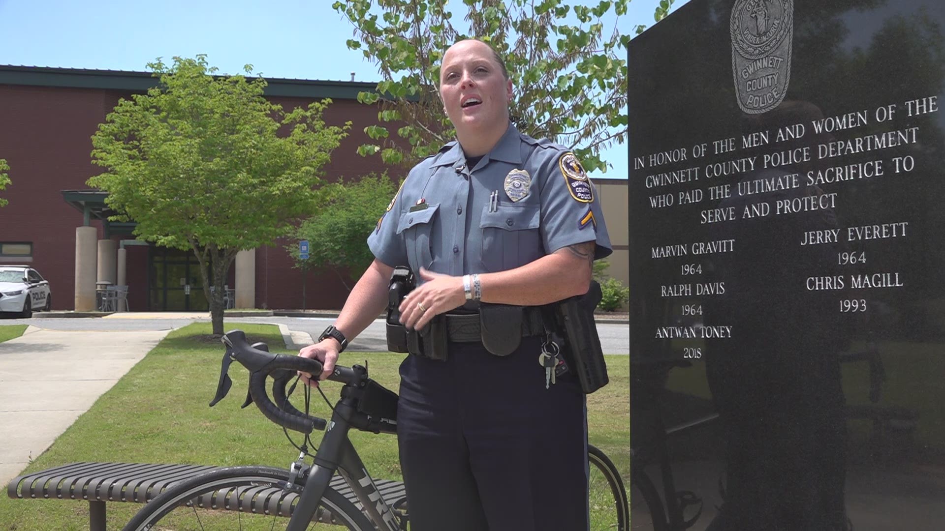 One Gwinnett police officer is taking on a memorial bike ride to Washington, D.C. in honor of fallen Officer Toney.