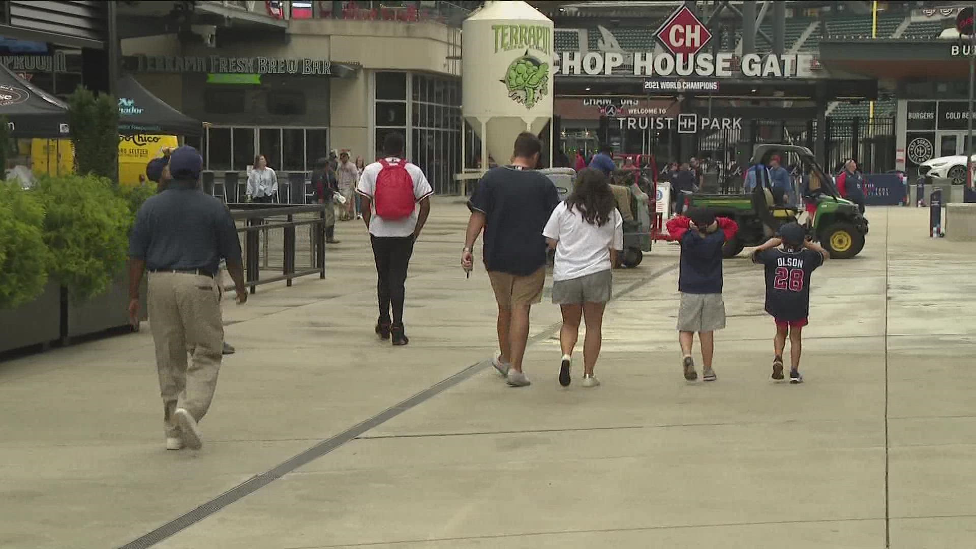 Businesses at Truist Park are seeing a boost in sales as the postseason run begins for the Atlanta Braves.