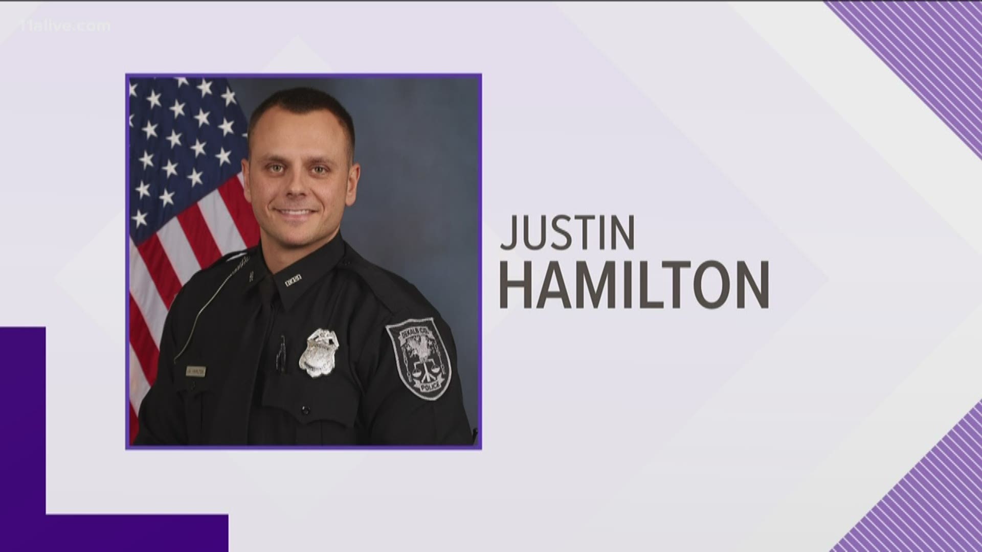 Justin Hamilton was arrested by the Atlanta Police Department after his vehicle left the roadway and stuck a pedestrian on the sidewalk.