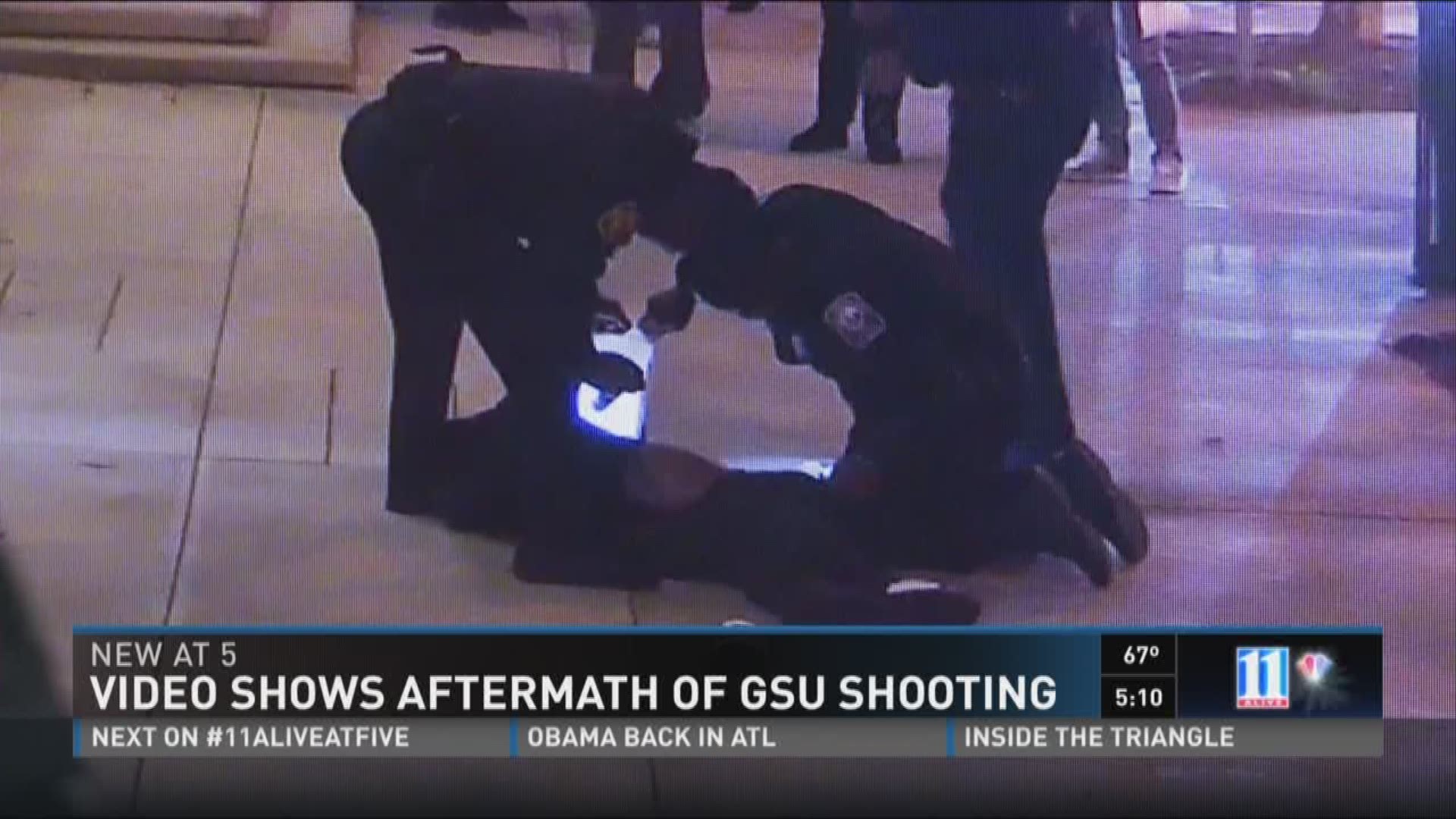 Police Surveillance Video Shows Aftermath Of Gsu Shooting