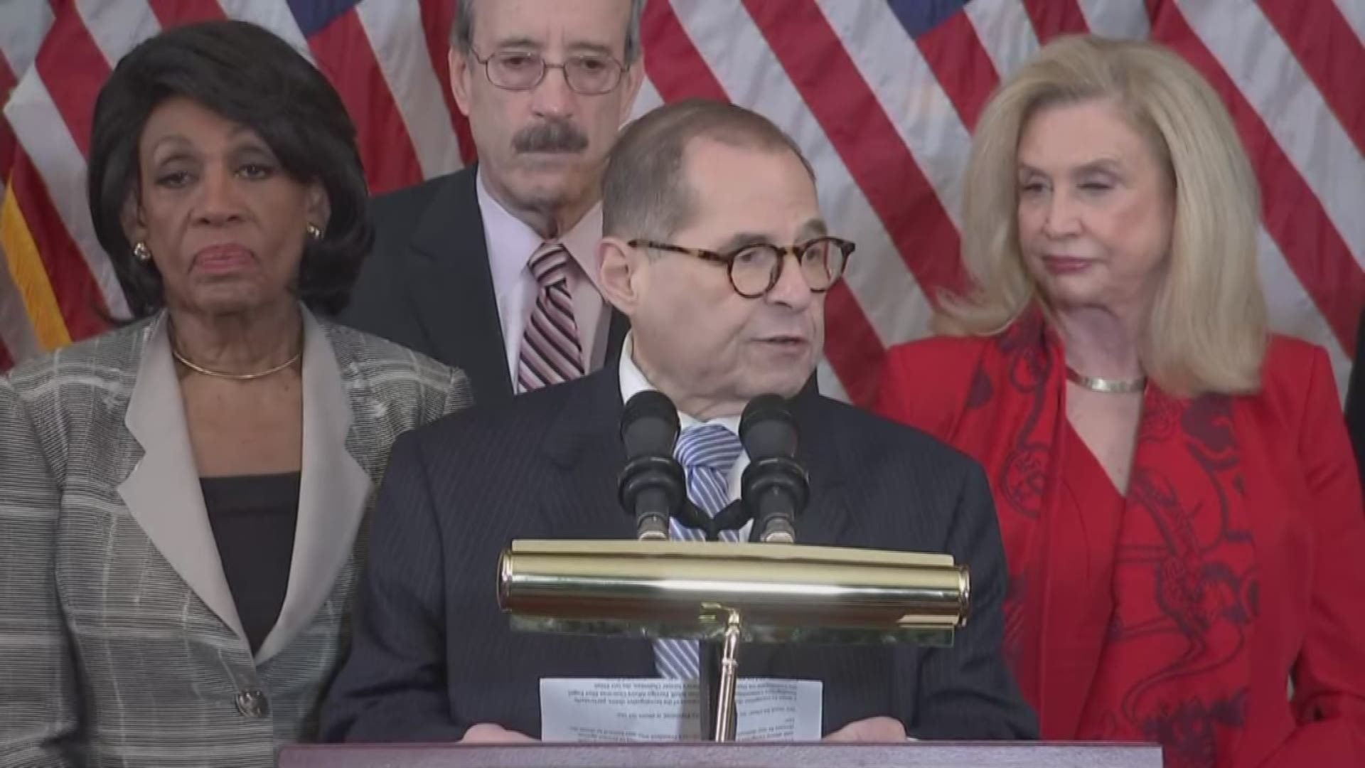 House Judiciary Committee Chairman Rep. Jerrold Nadler announced articles of impeachment charging President Trump with abuse of power and obstruction of justice.