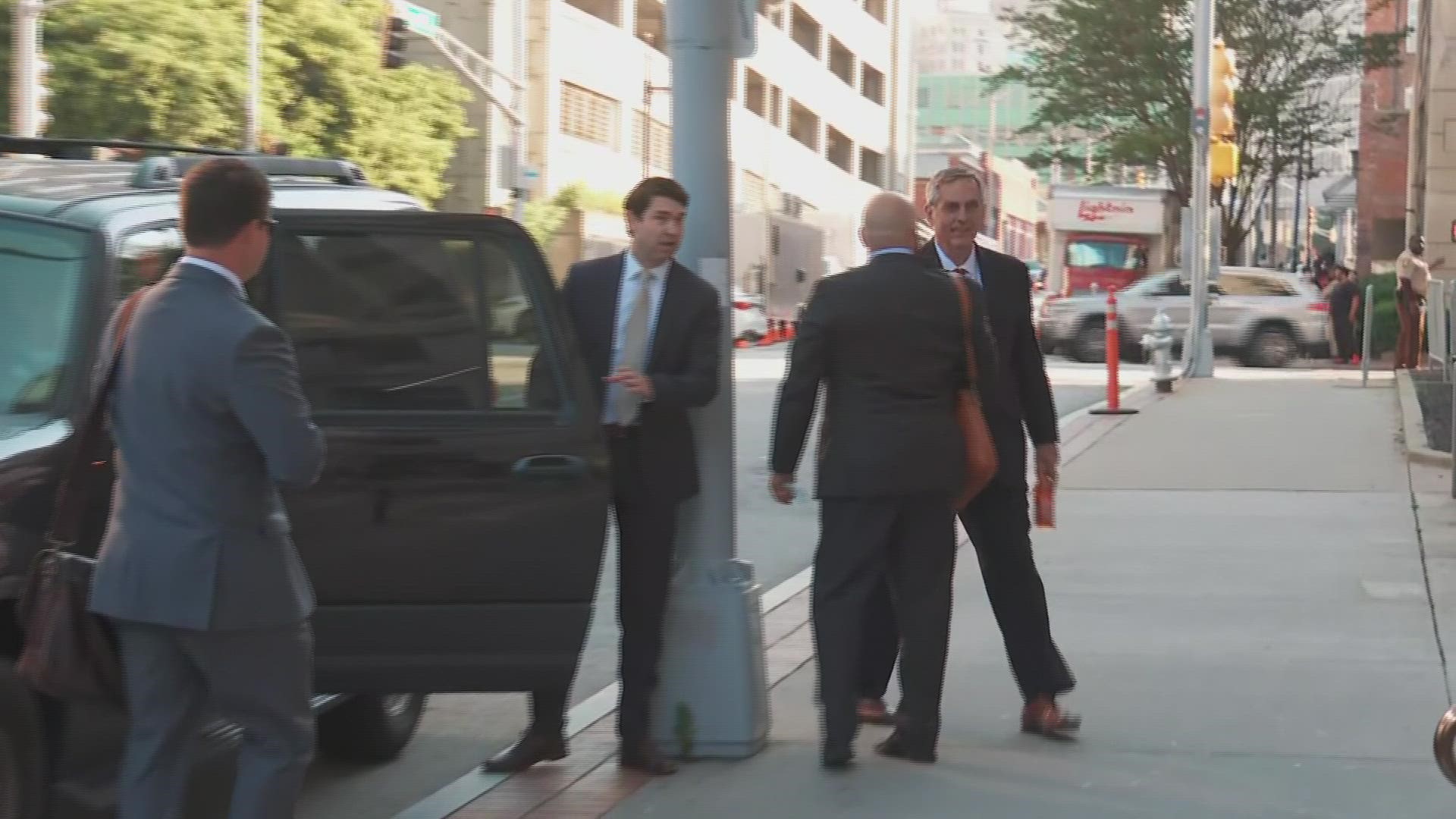 In the last few hours, Secretary of State Brad Raffensperger left the Fulton County courthouse after testifying before a Special Grand Jury.