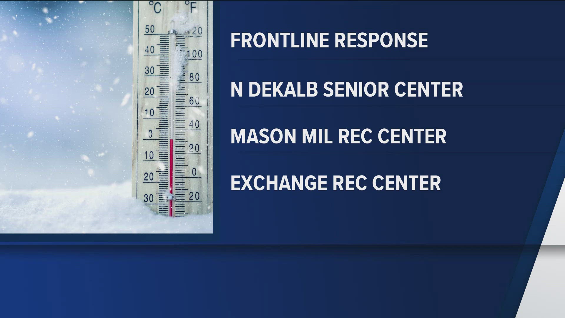 As temperatures drop, several warming centers will open across multiple counties in metro Atlanta. 