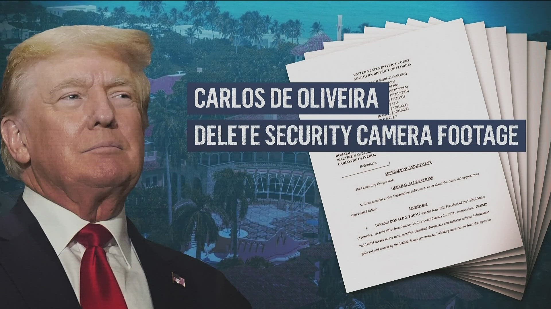 Trump, an aide and a Mar A Lago property manager are facing federal charges related to the former president's handling of classified documents.