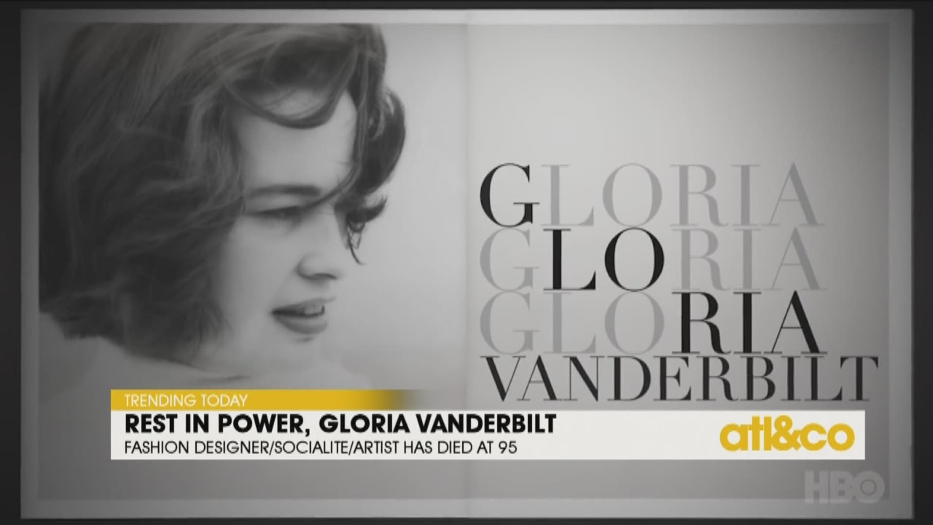 Fashion designer, artist, socialite, mother Gloria Vanderbilt dies at the age of 95.