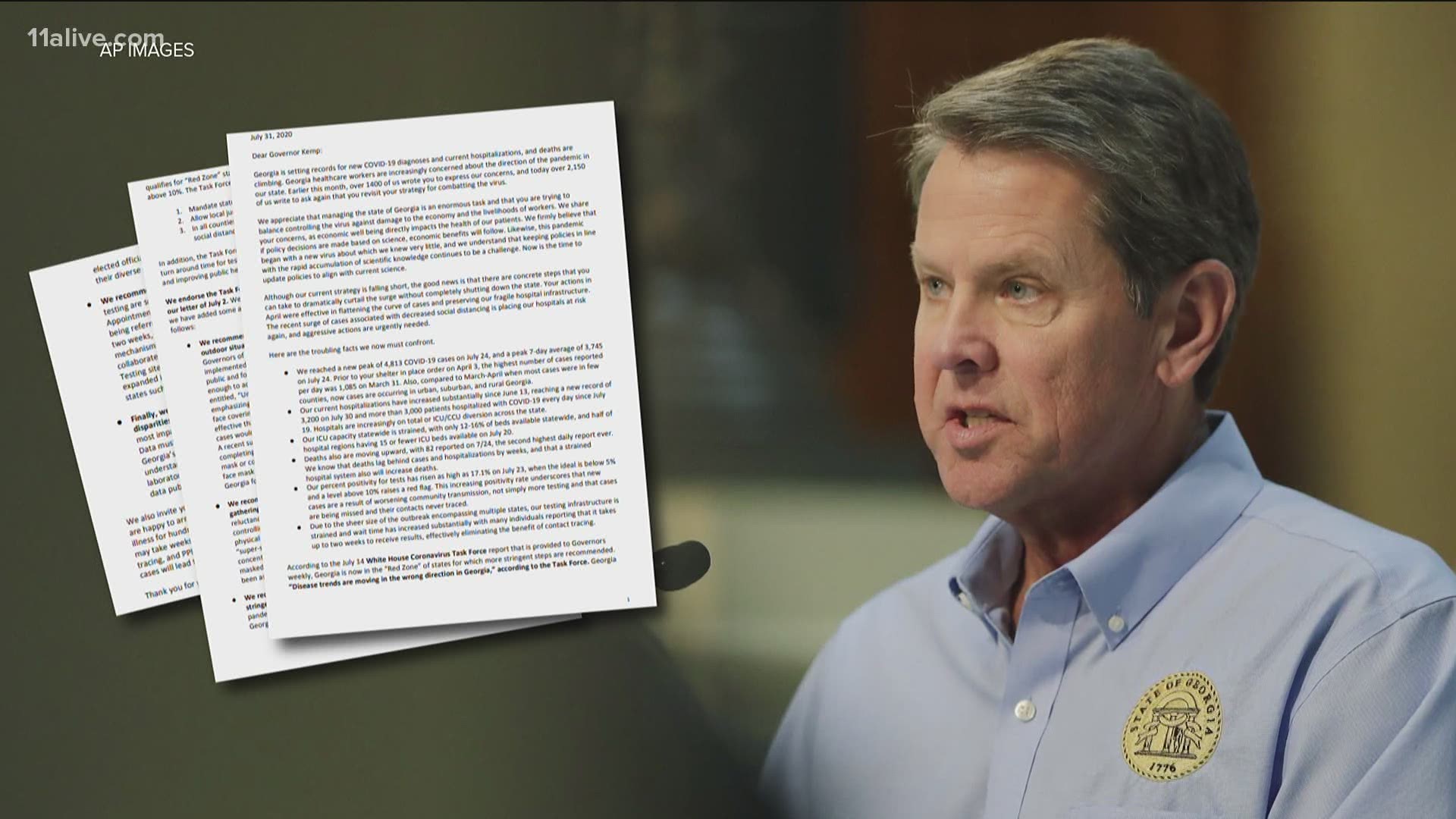 More than 2,000 healthcare professionals signed the letter to Kemp.