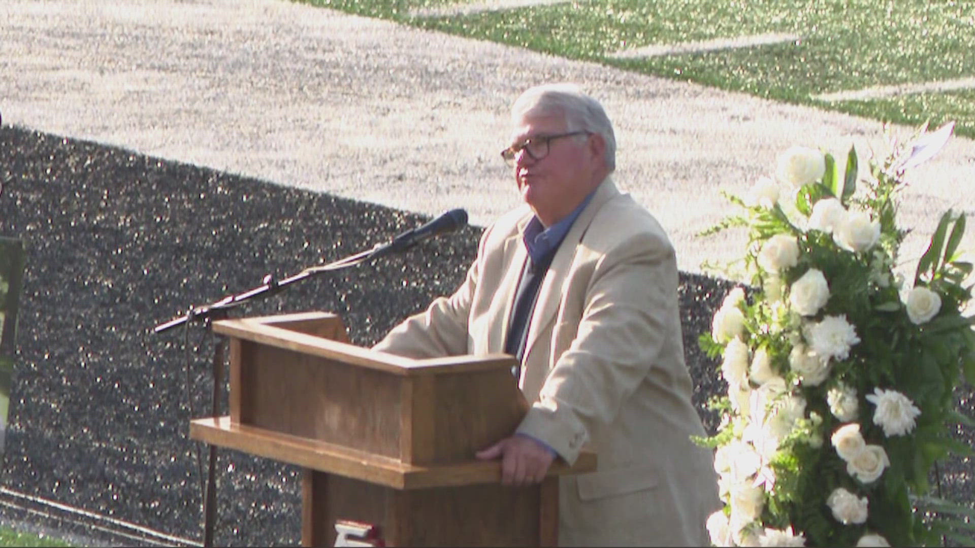 A celebration of life service was held in his honor Sunday. Aspinwall, a teacher, was killed in a shooting at Apalachee High.