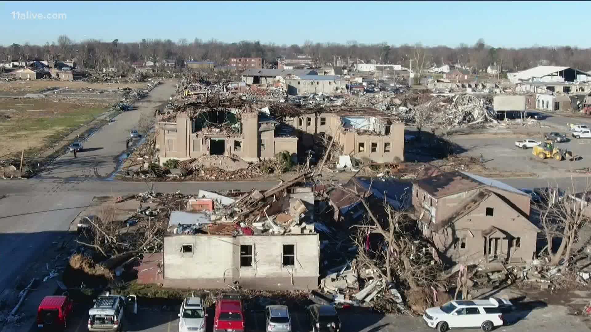 Kentucky's governor said at least 74 people were killed in the state during the tornados.