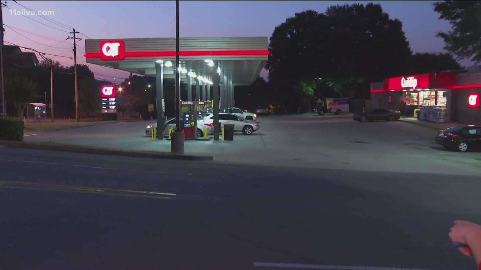 It happened just before midnight at the QT on Sidney Marcus Boulevard.