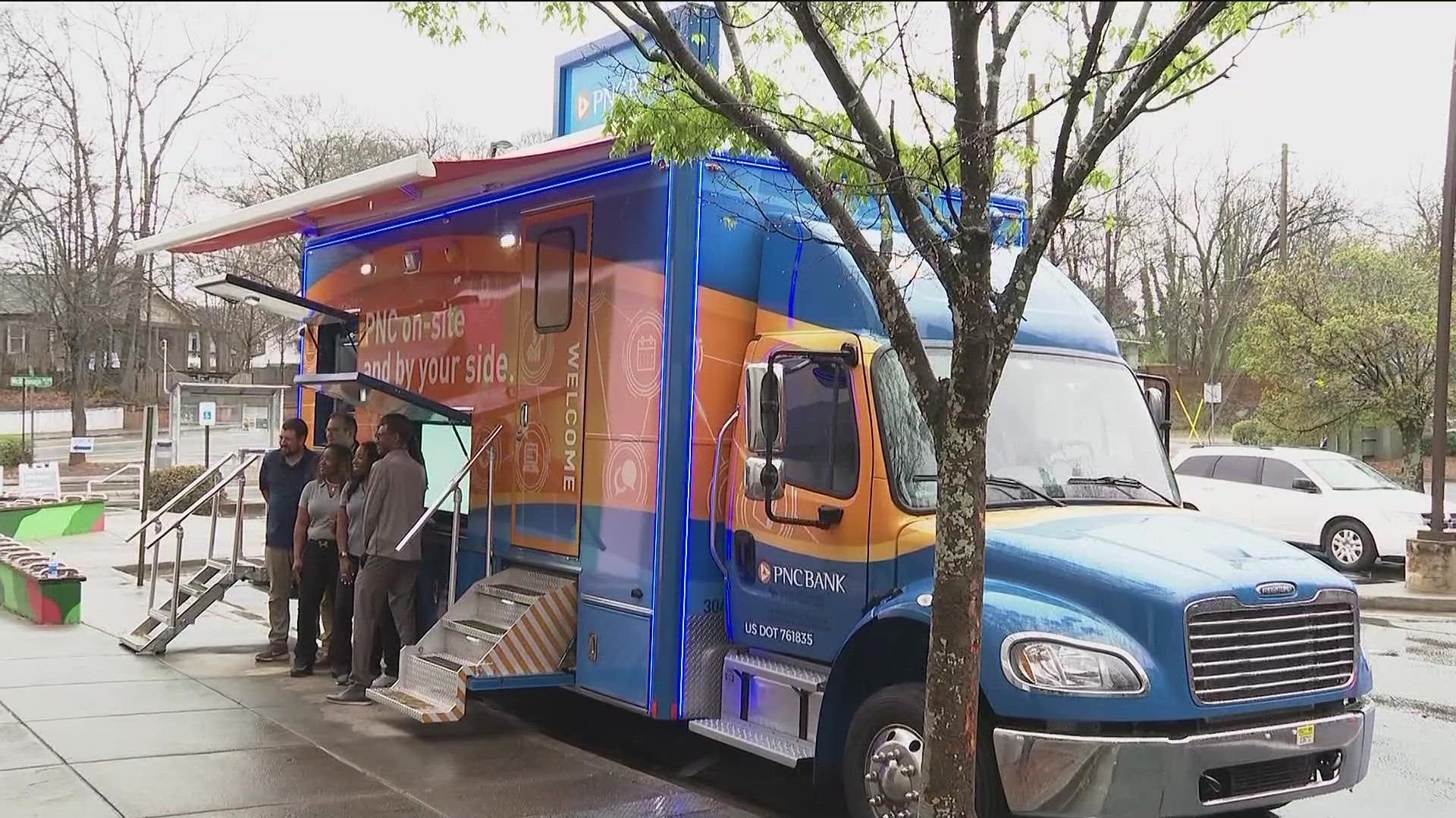 There's a new truck bringing the bank to you. It's a mobile PNC Branch Bank off McDonough Blvd and people can walk to get the services they need.