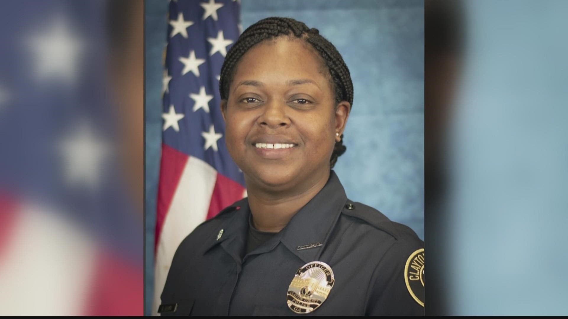 The Clayton County officer was shot at by a woman who later drove to Atlanta and allegedly fired at officers there before being shot herself.