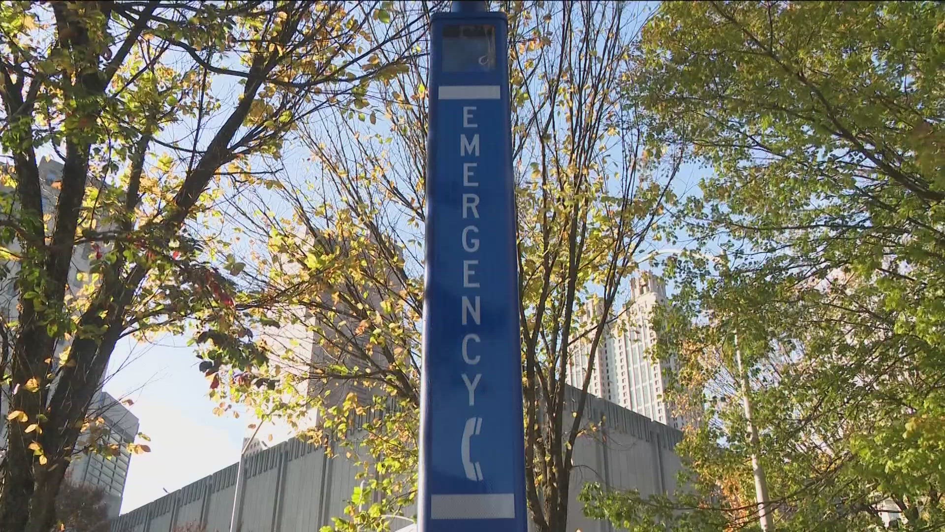 Closer look at blue light emergency call boxes on UGA's campus