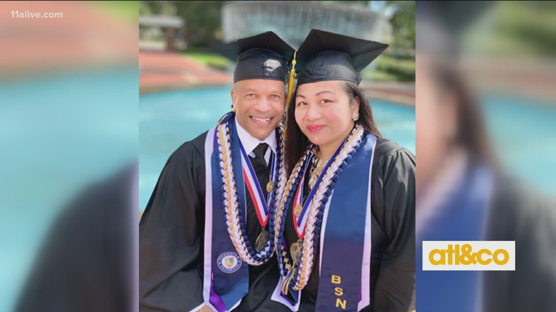 What a dream team! A married couple serving in the military both go on to graduate in nursing at the top of their class.