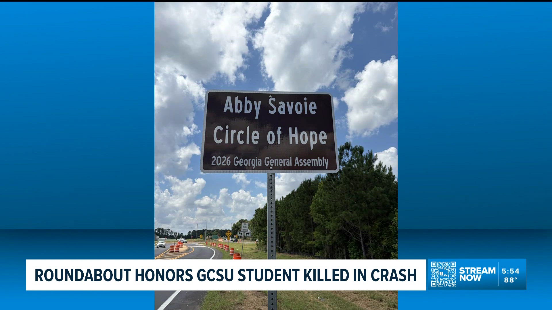 GDOT names roundabout after college student killed in 2022 | 11alive.com