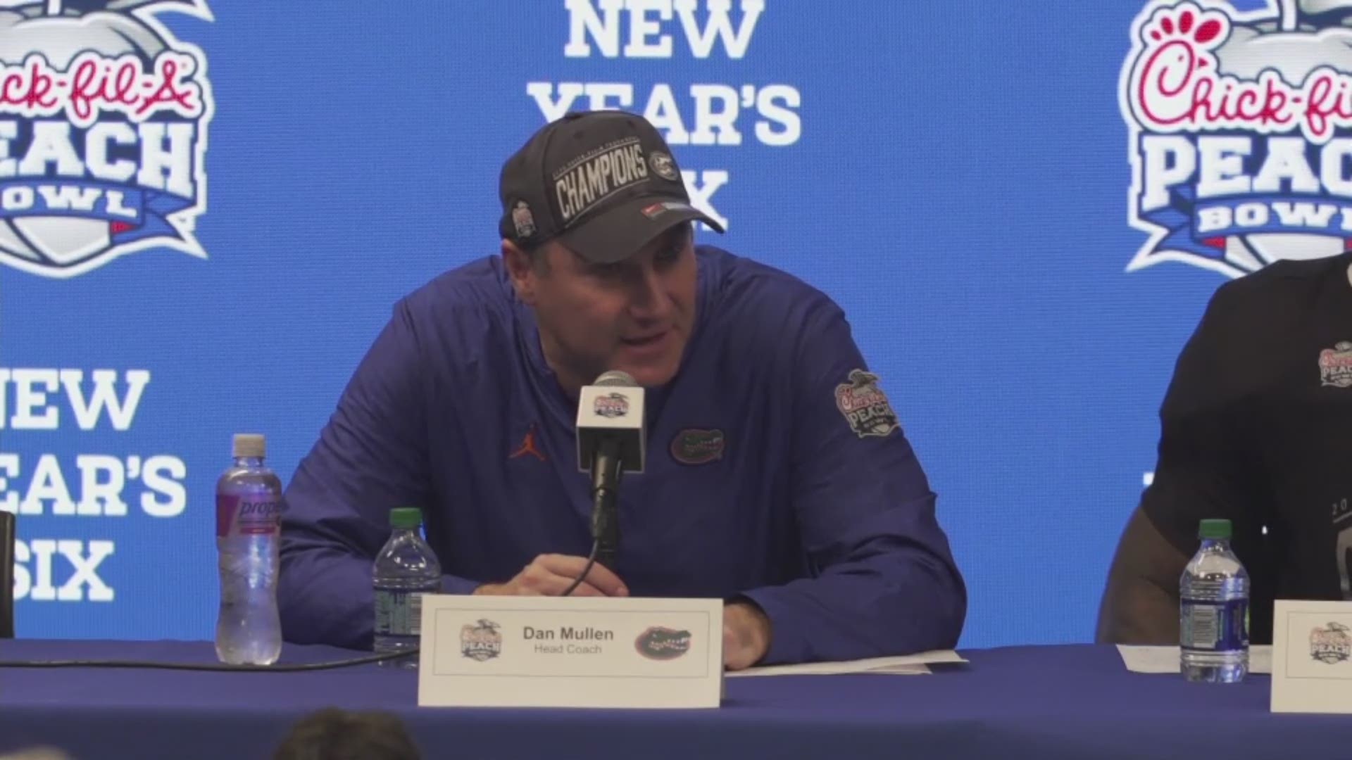The new Gators head coach had an ear-to-ear grin throughout Saturday's postgame presser, reveling in the afterglow of Florida's shockingly thorough win over No. 7 Michigan.