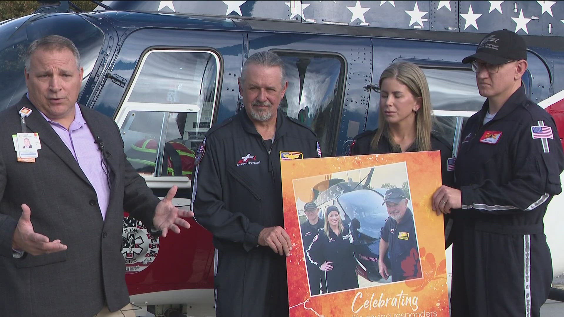 Piedmont Eastside recognized the Air Evac Lifeteam No. 117 as November's "First Friday Heroes."