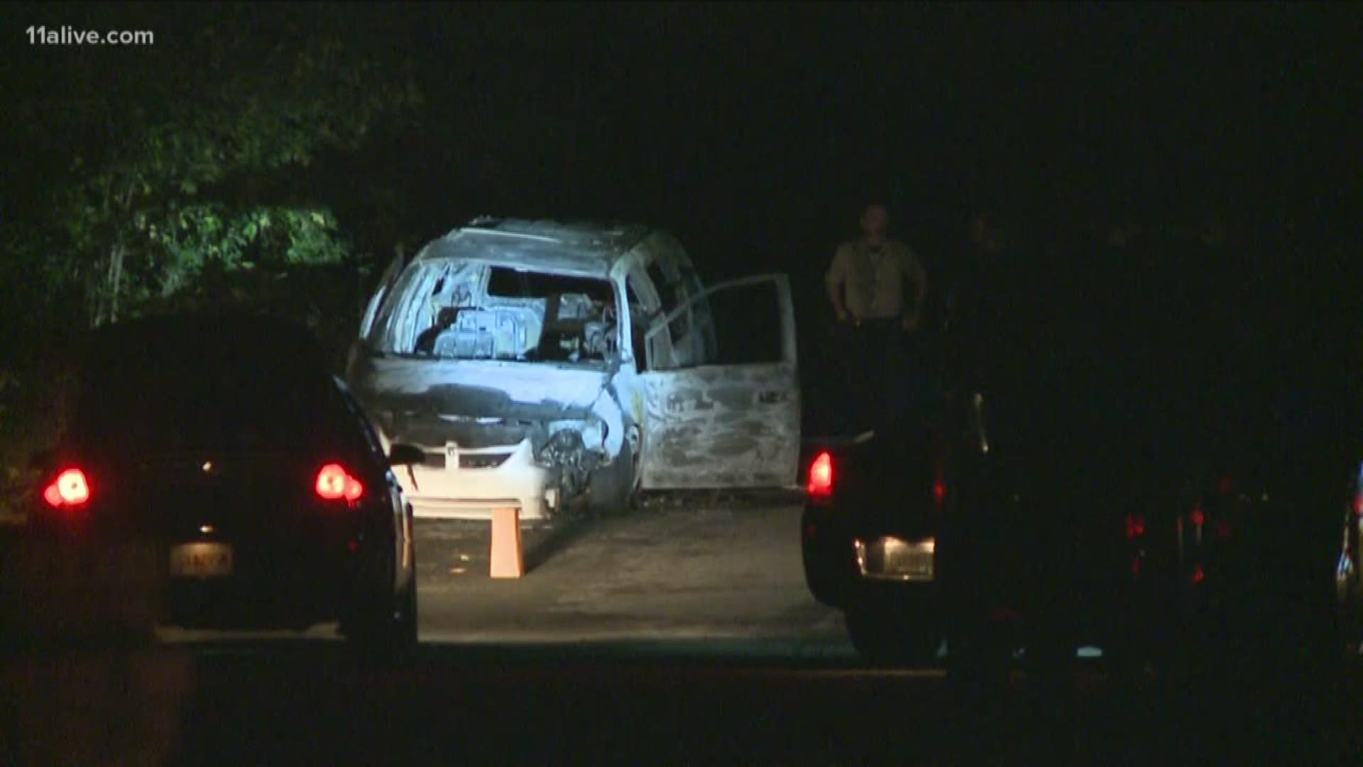 Authorities found what appeared to be a woman's body inside the vehicle.