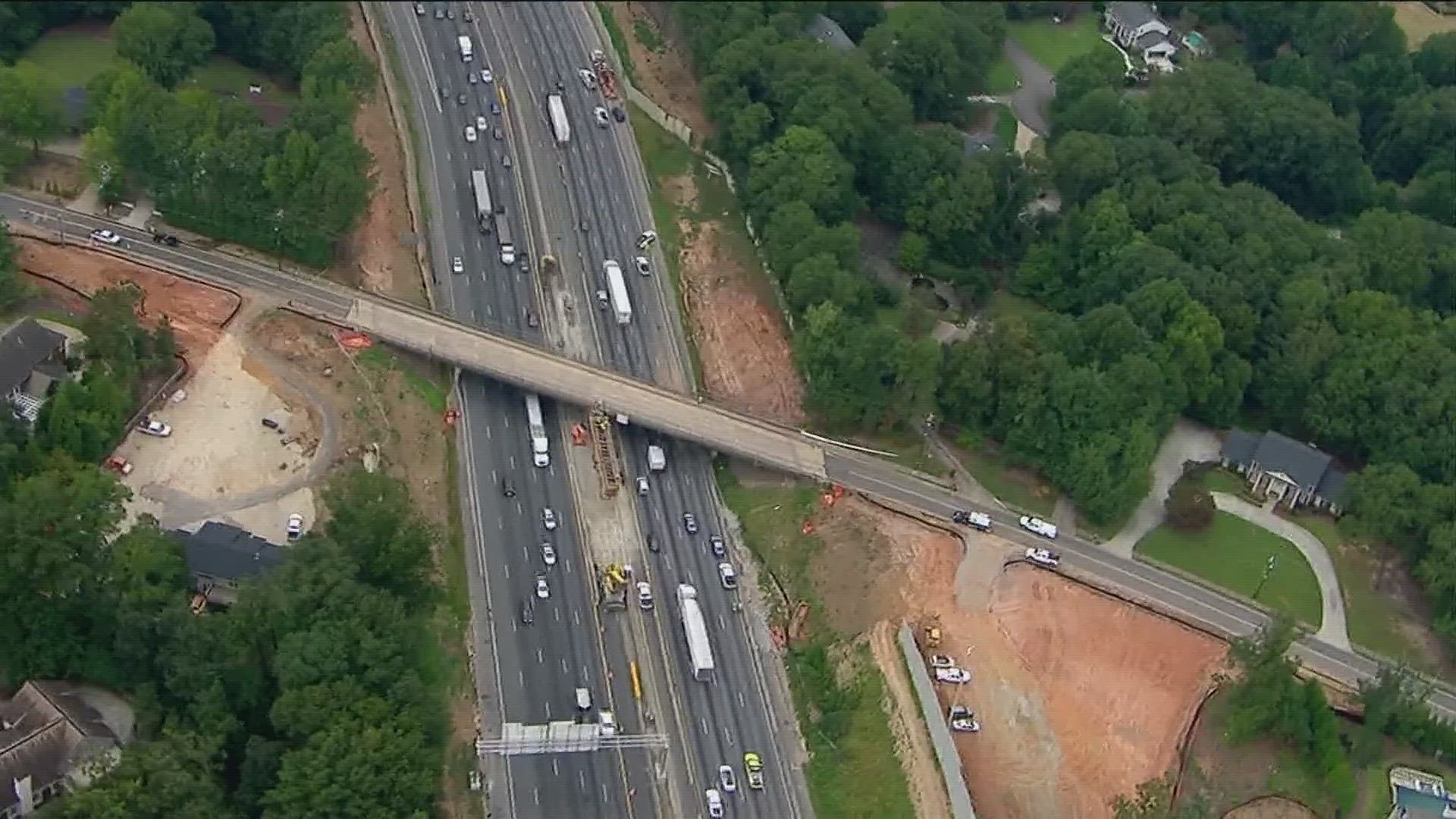 The Mount Vernon Highway bridge is permanently closed while crews build a new one.