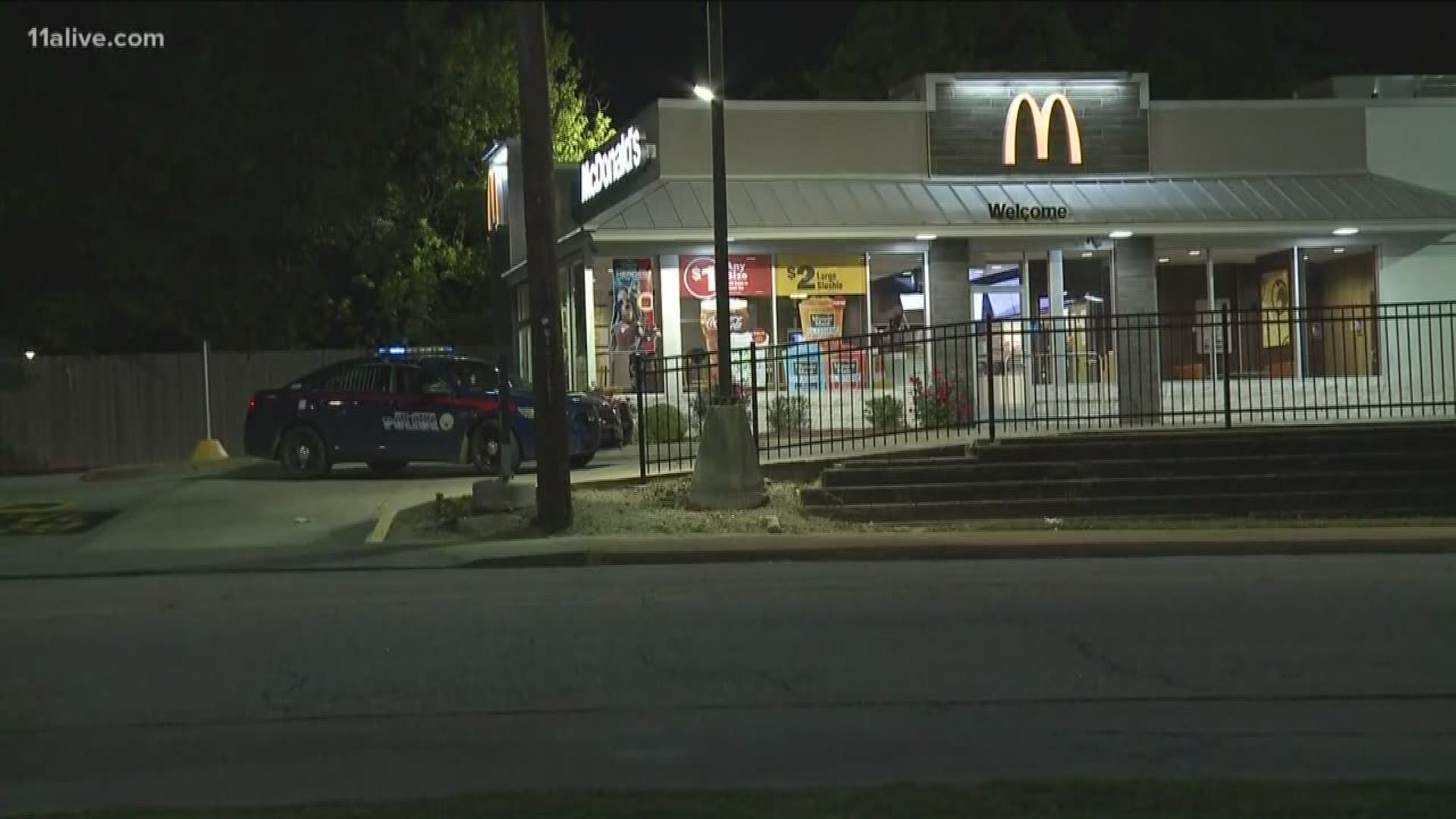The worker inside ran away from the window right before the suspect fired the shots.