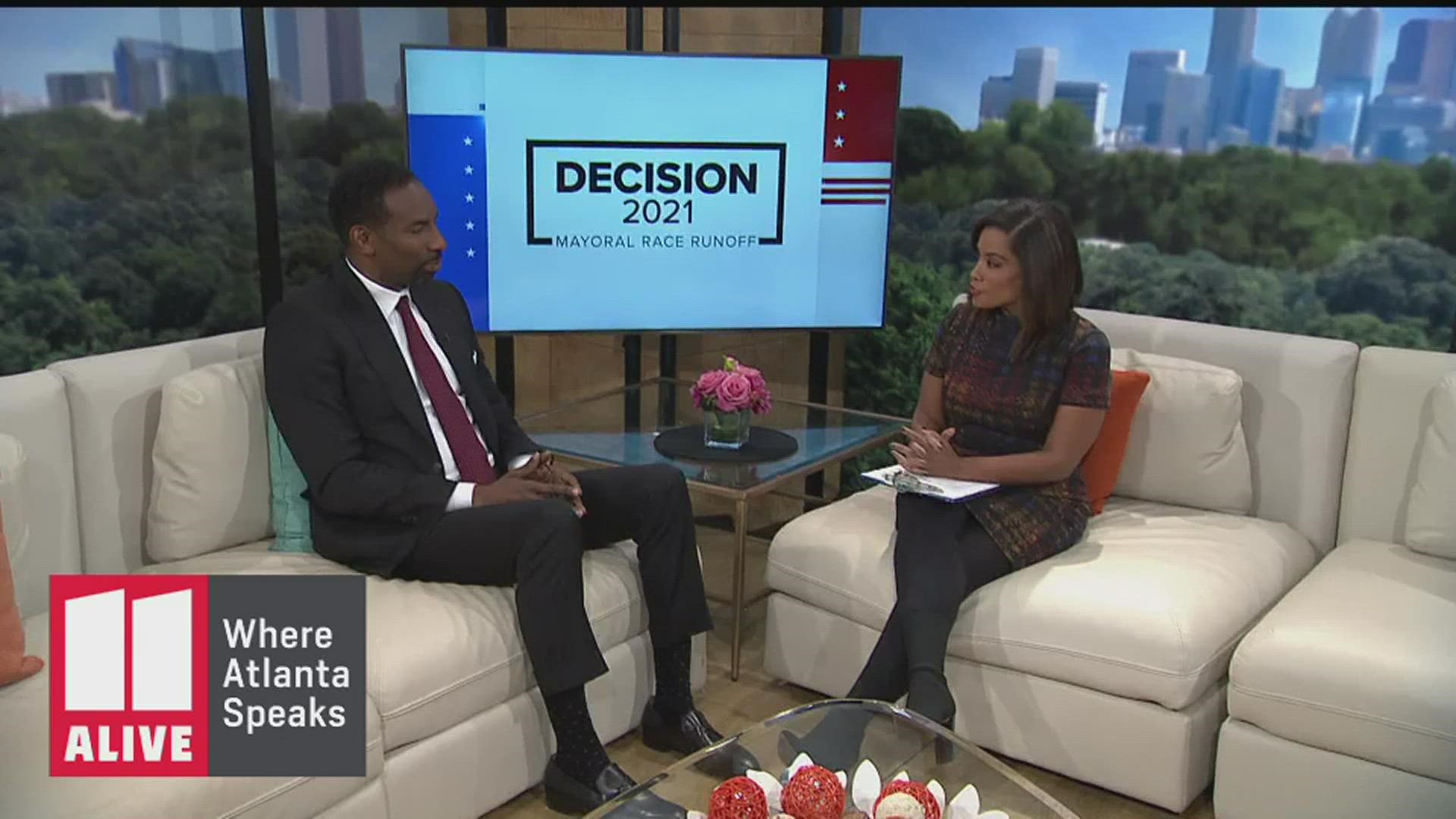 Dickens, who will face Felicia Moore in a runoff race for mayor on Nov. 30, talked with 11Alive about some top issues.