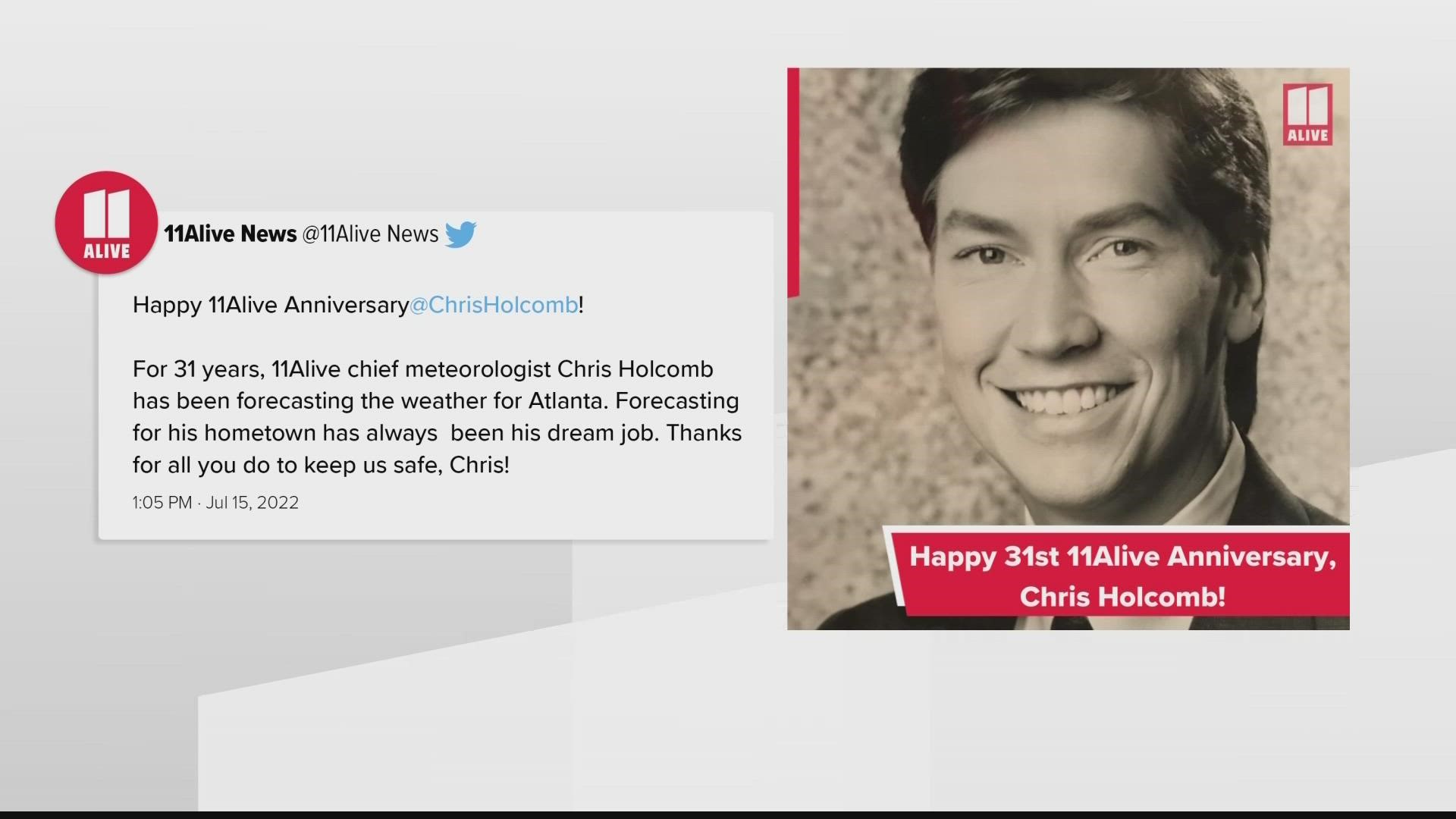 Chief Meteorologist Chris Holcomb is celebrating 31 years at 11Alive!