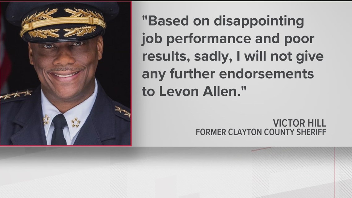 Ex-Clayton County sheriff Victor Hill won't endorse Levon Allen ...