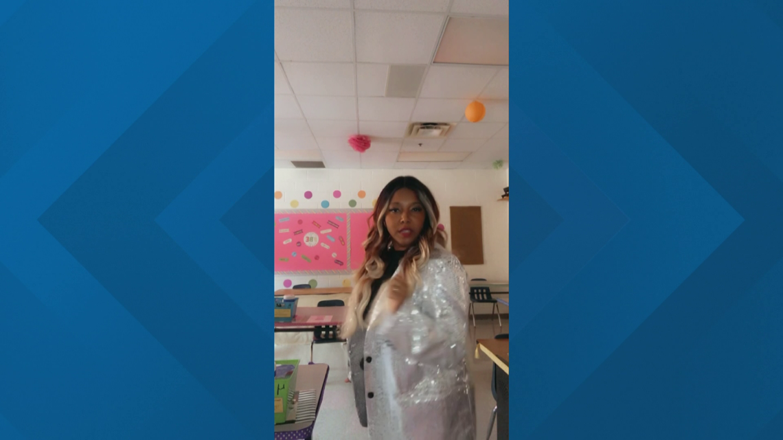 East Coweta High School teacher dresses in costumes for class