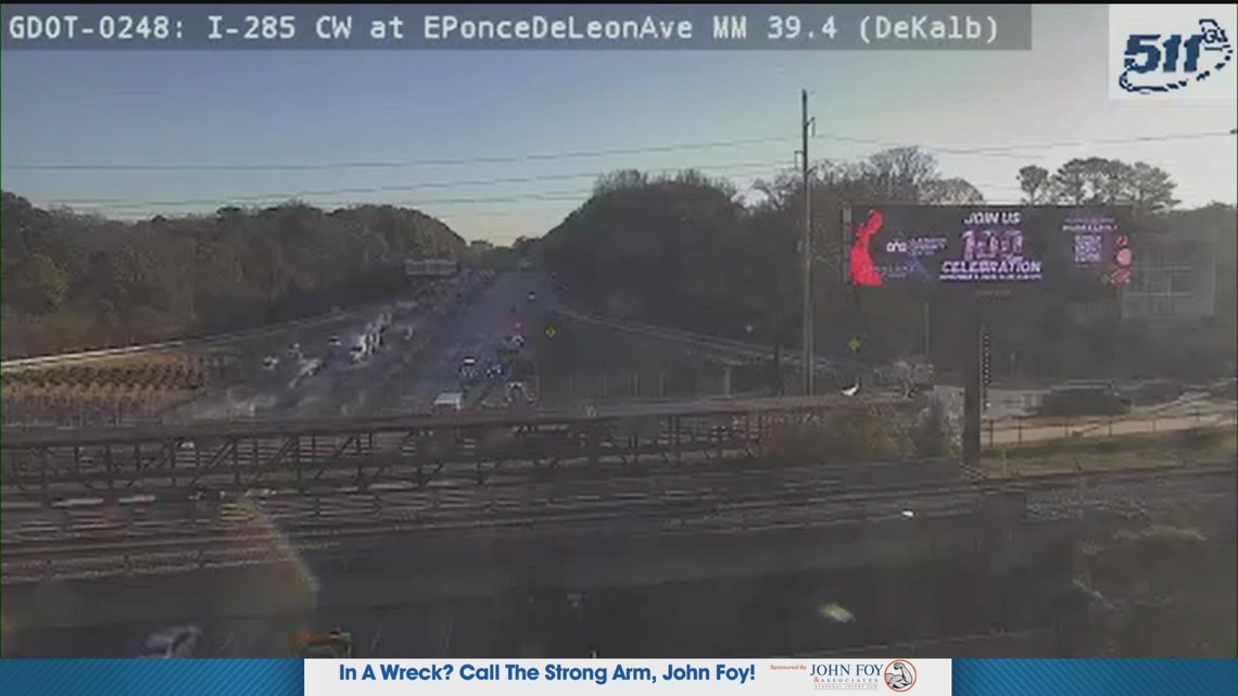 Fiery crash on I-285 blocks traffic | 11alive.com