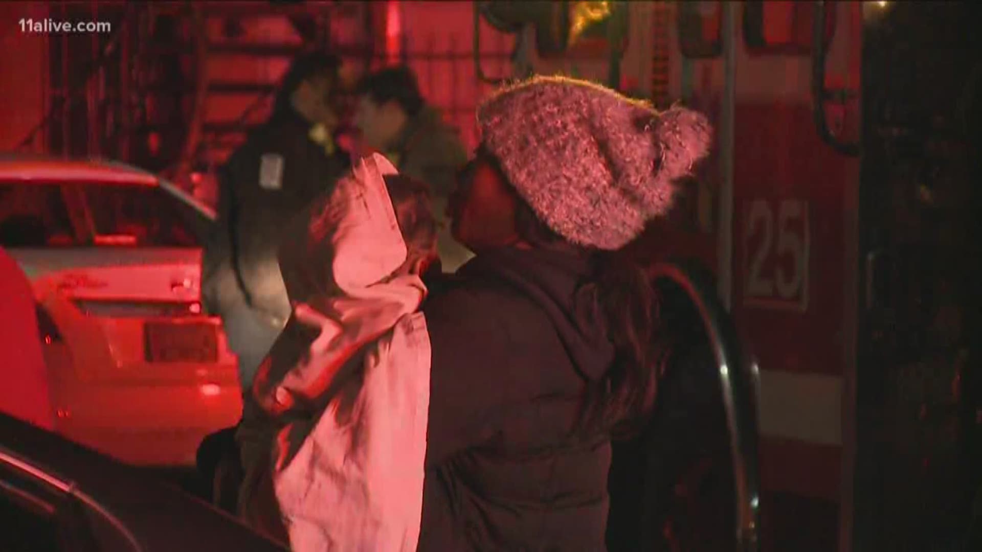 Residents evacuated from the apartments on Martin Luther King Jr. Drive around 6 a.m.