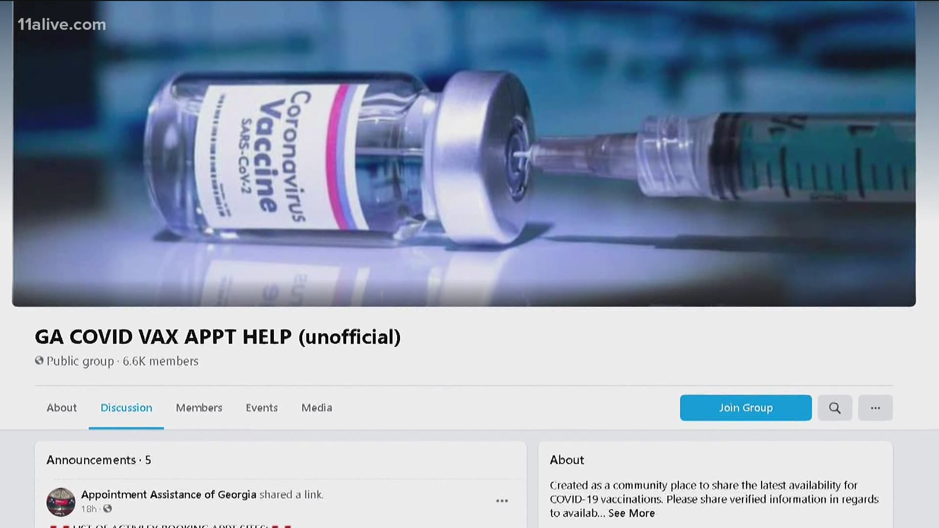 A Facebook group is growing by the thousands each week as it works to connect more Georgians with vaccine appointments.