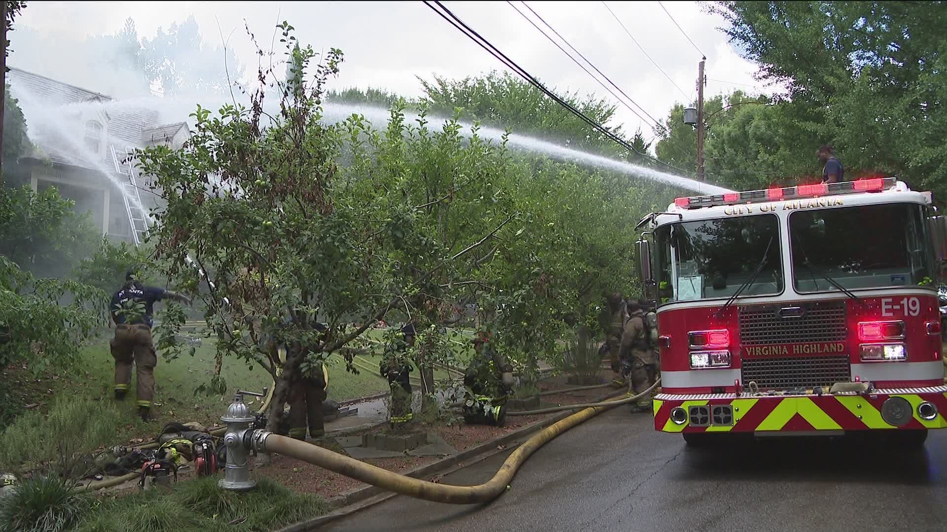 Following a house fire in the Virginia Highlands area on June 13, an Atlanta fire truck needed to be towed away from the scene of the fire because it broke down.