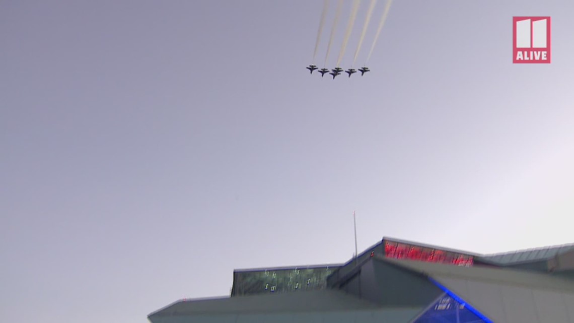 Thunderbirds flyover at Super Bowl in Atlanta  11alive.com