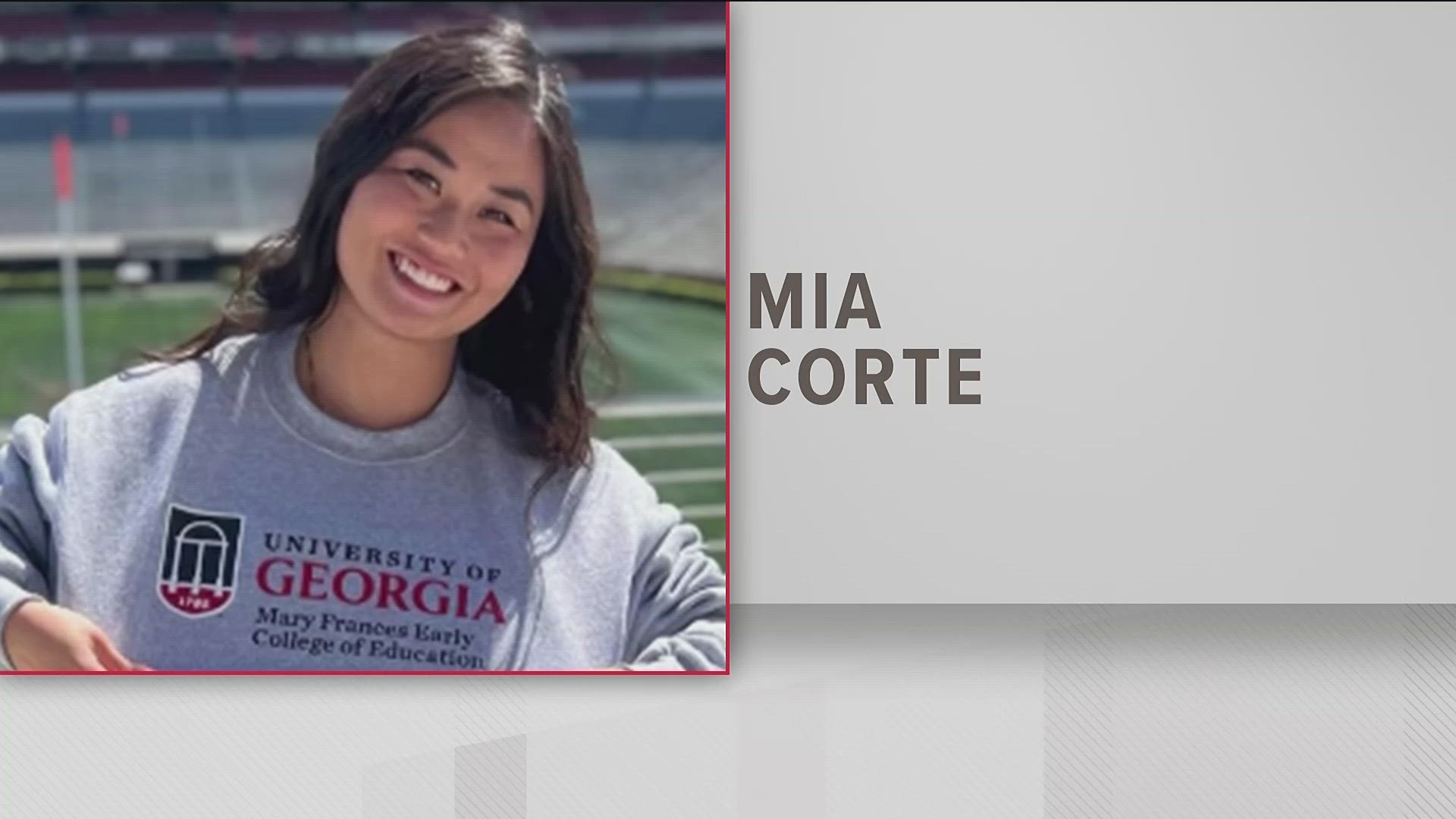 Officials said 20-year-old Mia Corte became trapped under the tree after it was uprooted during a strong storm, with winds reaching up to 64 miles per hour.