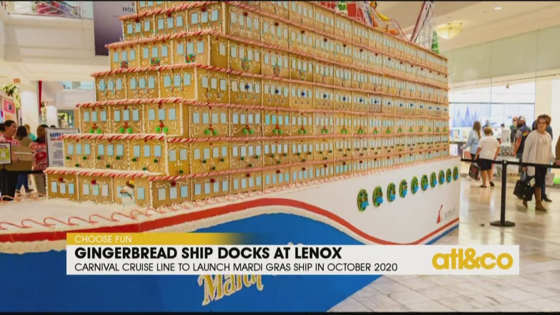 Book your Mardi Gras Cruise! Cara Kneer takes us aboard Carnival's Gingerbread Ship at Lenox Square Mall