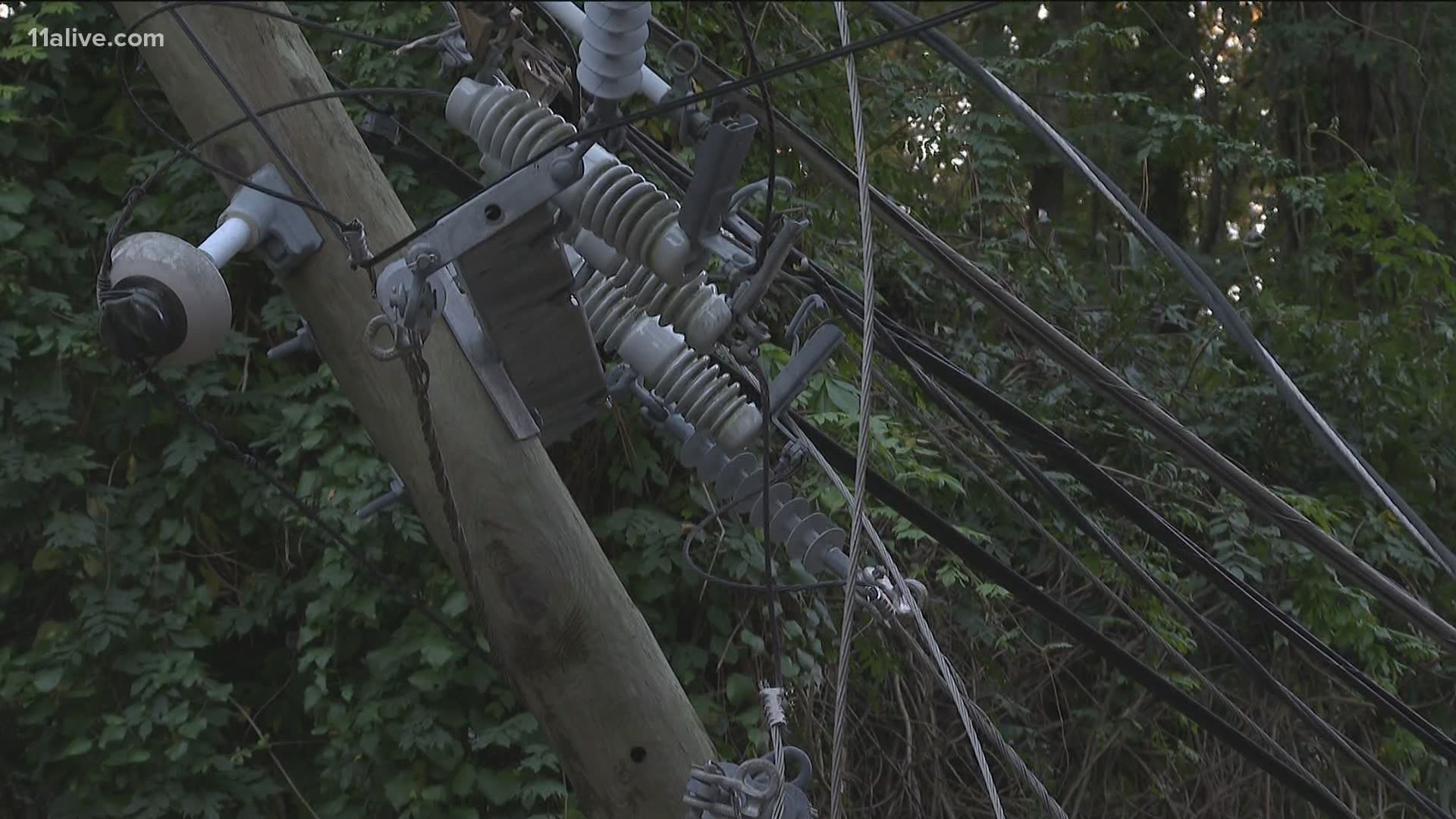 Thousands of power poles snapped in the storm.