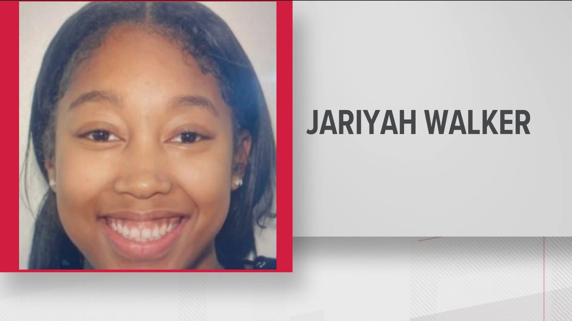 Jariyah Walker was last seen Sunday night at around 8 p.m. near the 6600 block of Bent Creek Drive in Rex, police said.