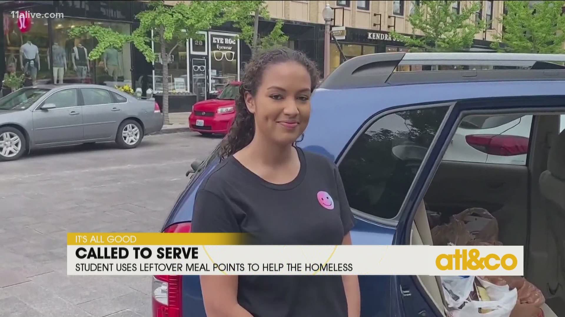 A Washington University senior is going viral on TikTok after spending her leftover meal points on care packages for those in need.