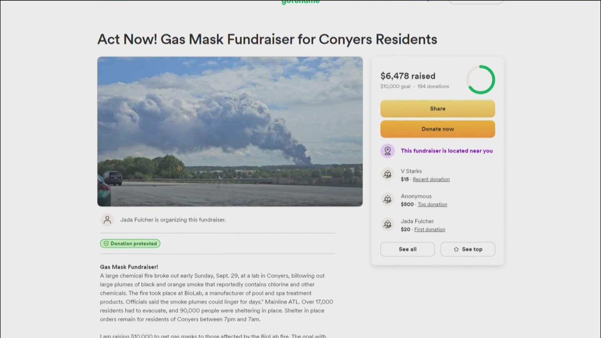 So far, the fundraiser has garnered over $6,000.