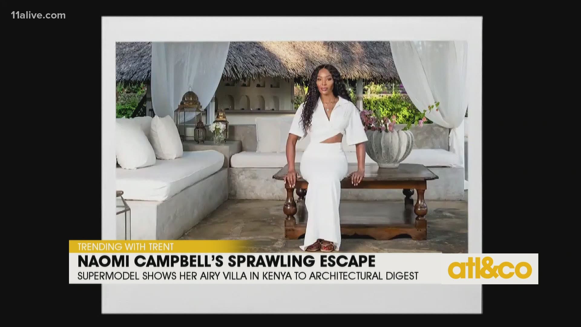 Architectural Digest takes us inside supermodel Naomi Campbell's beautiful airy villa in Malindi, Kenya.