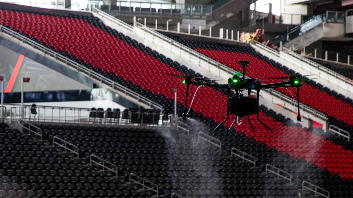 Mercedes-Benz Stadium Taps Drone Technology To Sanitize Venue Prior to  Atlanta Falcons Home Games