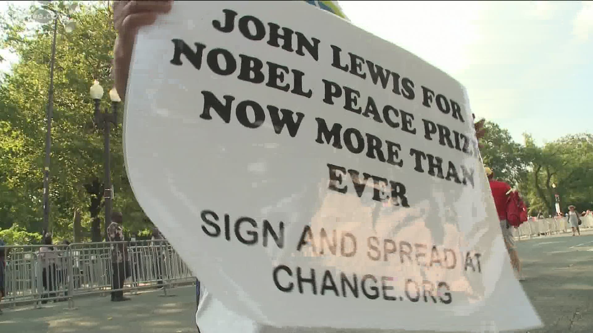From Atlanta to other places around the U.S: heartfelt messages for John Lewis filled the air.
