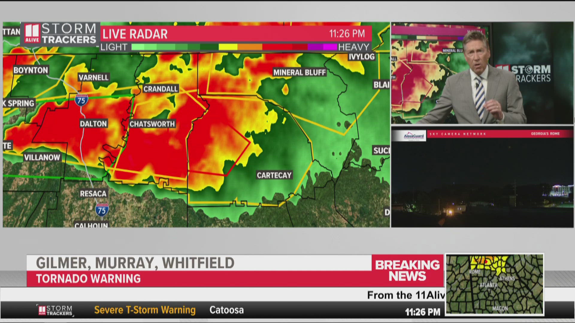 Radar indicated rotation, ping-pong ball-sized hail in Gilmer County as ...