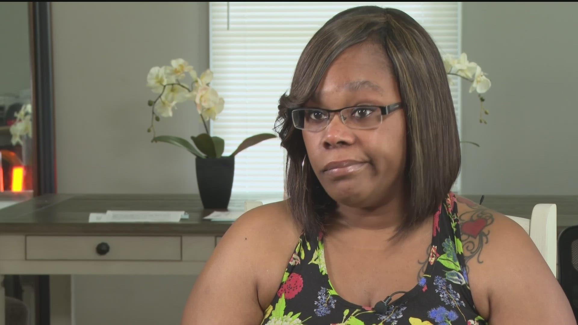 Debra Johnson moved to Georgia with her six kids, fleeing a domestic violence situation. She has a master's degree but has had a hard time finding a job.