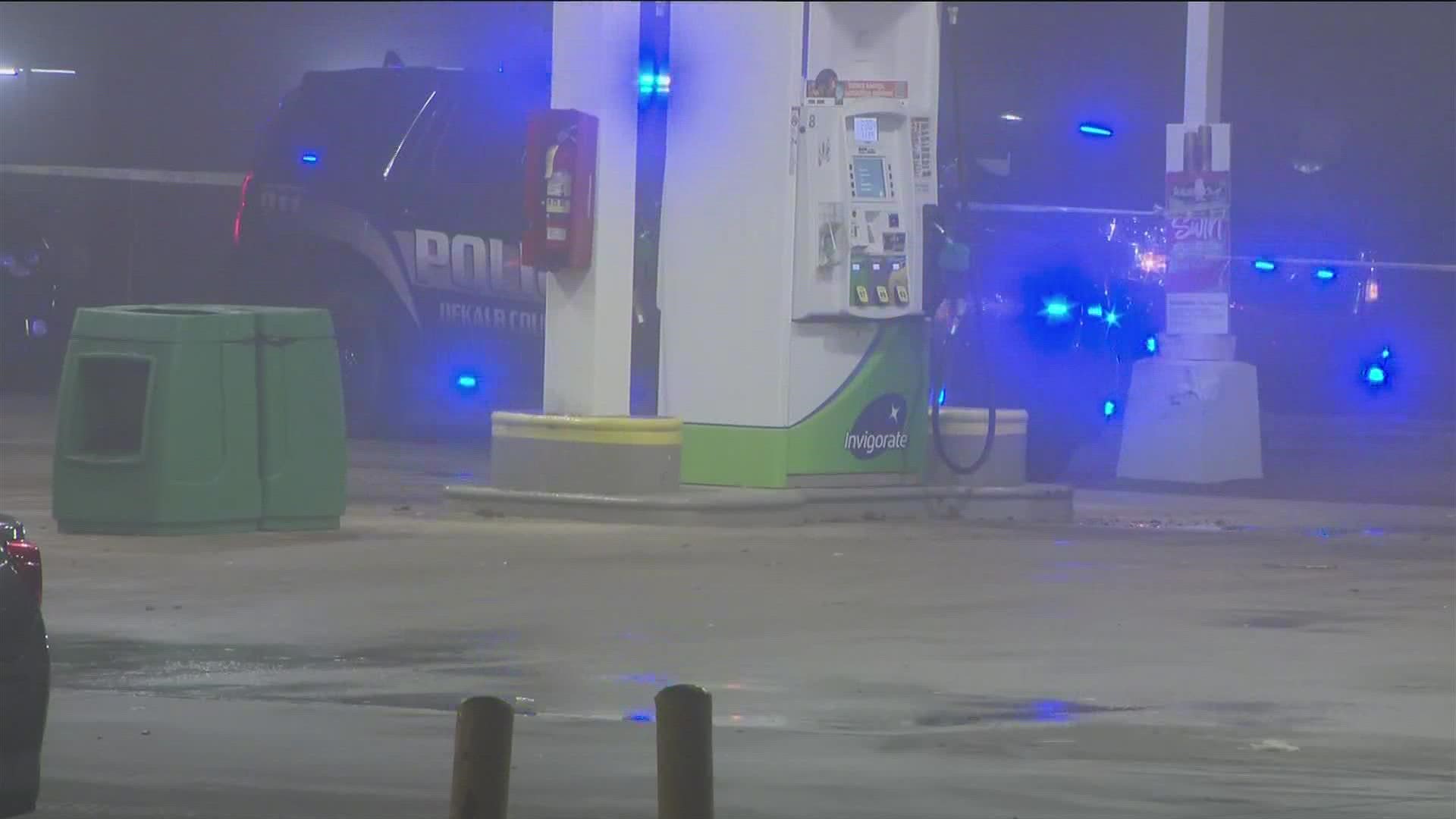 DeKalb Police said officers responded shortly after 6:20 p.m. at the 4700 block of Redan Road, which is near the BP gas station.