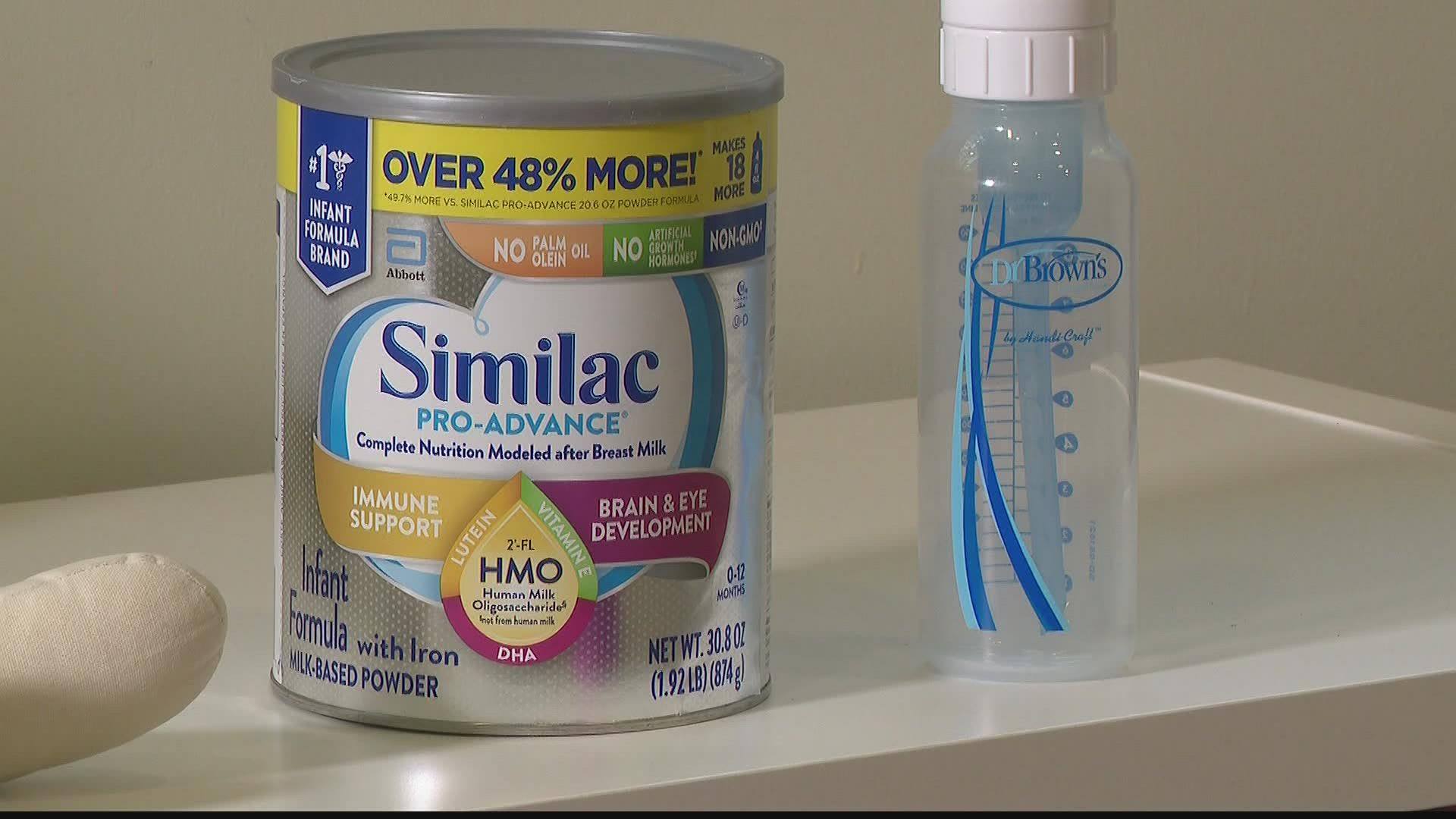 The baby formula shortage stems from supply chain disruptions and a safety recall by formula maker Abbott stemming from contamination concerns.