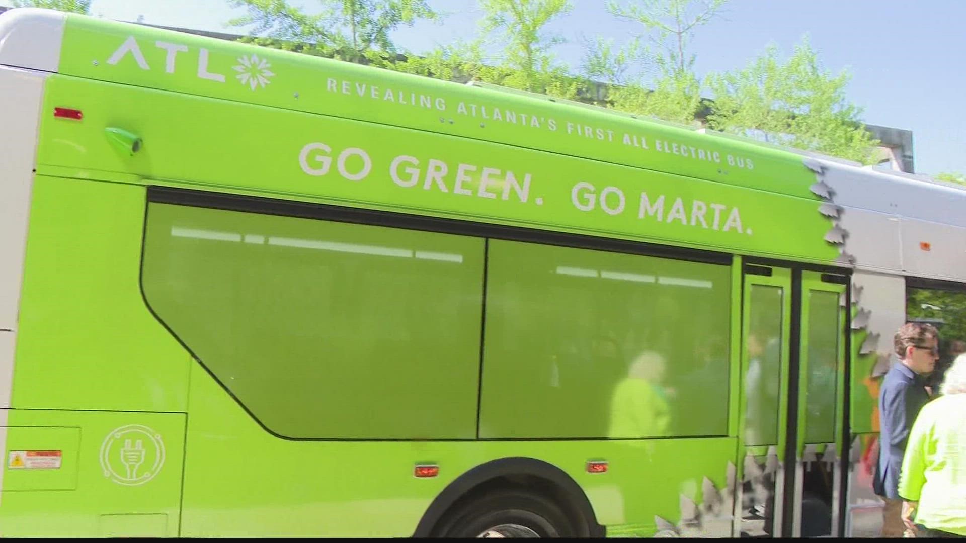 The transportation service held a ceremony for the new buses on Friday.