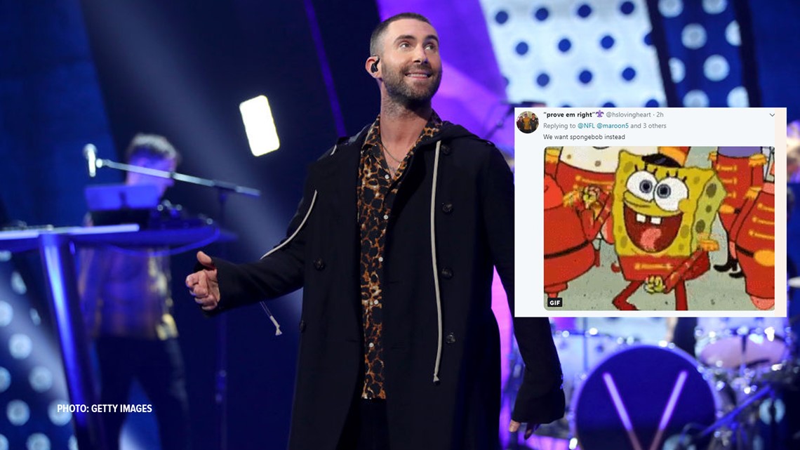 Travis Scott and Maroon 5 include Spongebob Squarepants tribute at Super  Bowl