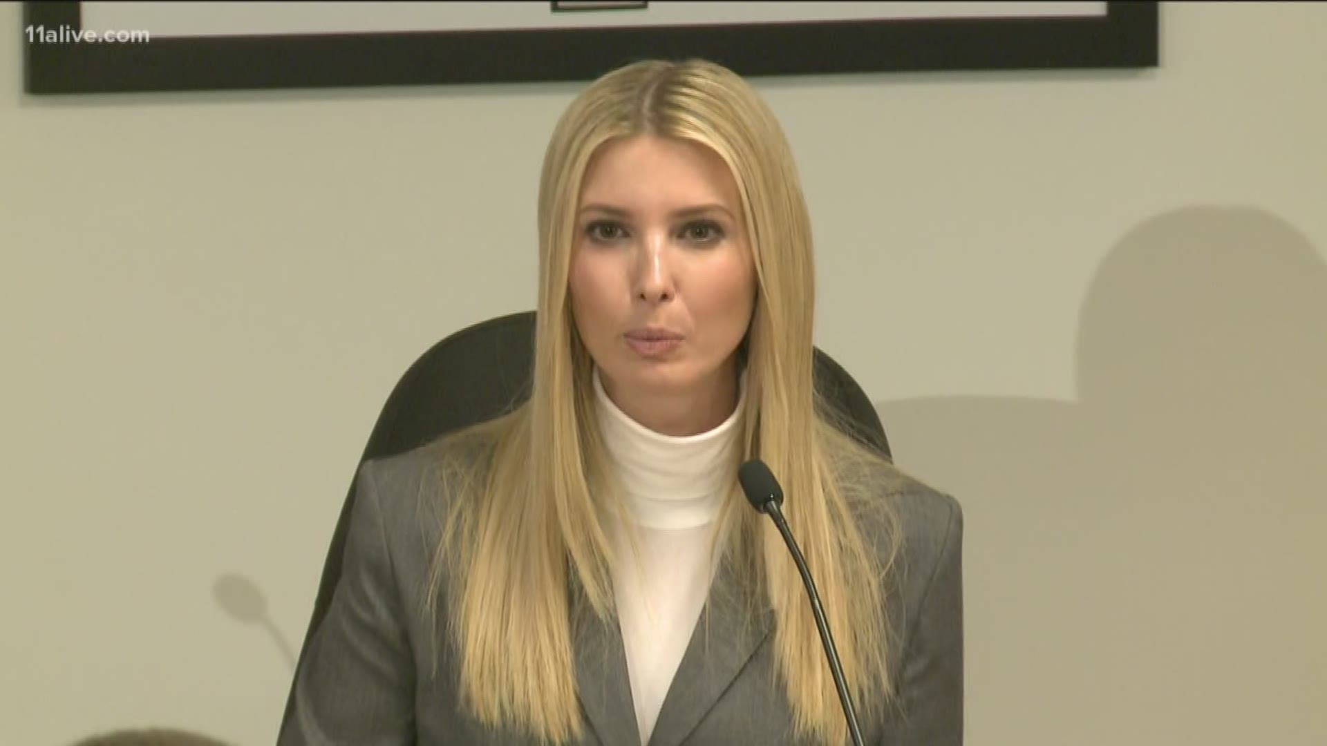 Ivanka Trump, President Donald Trump's oldest daughter and one of his top advisers, was in metro Atlanta on Wednesday to tour a UPS training facility with Gov. Brian Kemp and his wife, Marty Kemp.